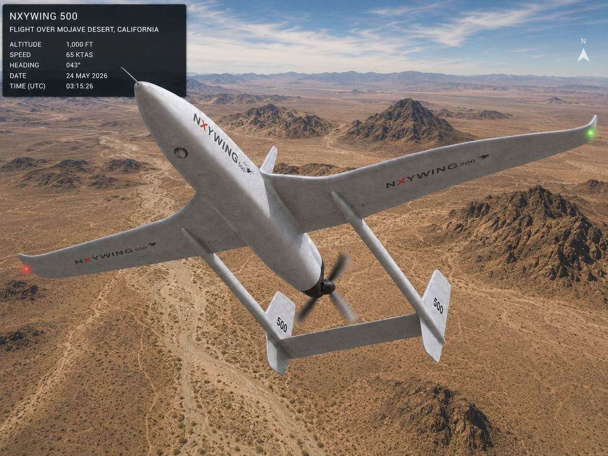 NXYWING 500 telemetry over Mojave Desert