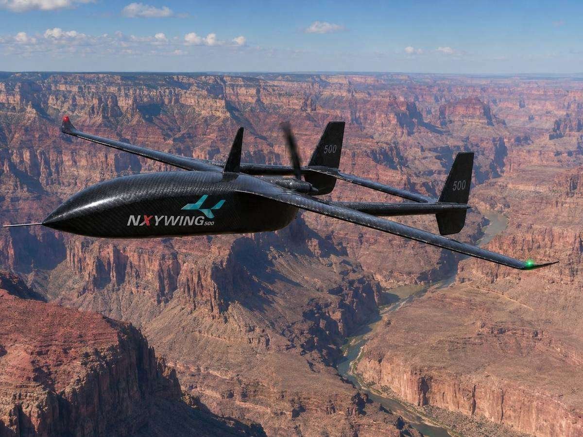 NXYWING 500 over Colorado River canyon